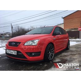 Накладка сплиттер на передний бампер вариант 3 на Ford Focus II ST